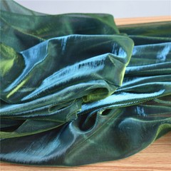 Laser Magic Gradient Color Mesh Fabric Wedding Dress Cosplay Texture Yarn