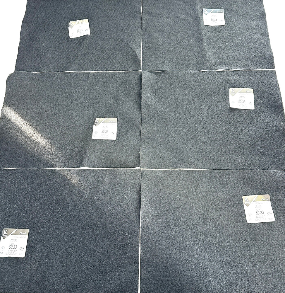 Kunin Felt Black 9×12” Sheets Qty 6 100% Recycled Purified Plastic Bottles NEW!