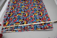 2.33 yds SUPERMAN DC Comics Stop Crime Cotton Craft Fabric 44″ Wide Bright Color