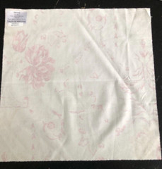 TOILES DE MAYENNE Sienne in Rose, Taupe, Gold 17″ Floral Fabric Sample