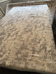 Woven Upholstery Fabric Gray and White Geometric Pattern