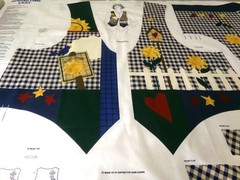 Lot of 3 Adult Vest Panels. Two Springtime, One Birdhouse Bungalow. A26-103