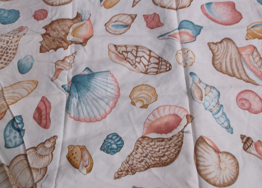 SEASHELL fabric 44 x 50 inches off-white beach shell