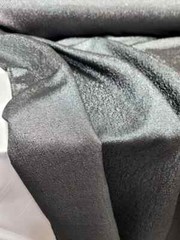 “Charcoal Metallic Brocade Fabric with Embossing – Sold by the Meter for Evening