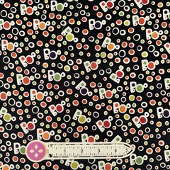 FERN FAT8 AND XL SCRAPS 9X22 AND 10X22″ MATILDA “bOO” Text fabric out-of-print