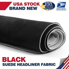 Black Car Ceiling Fabric Repair Kit Headliner Material with Foam Backing 32Sqft