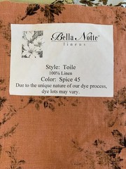 Bella Notte Luxury Fabric Samples Swatches 24 Pieces TOILE 100% Linen Floral