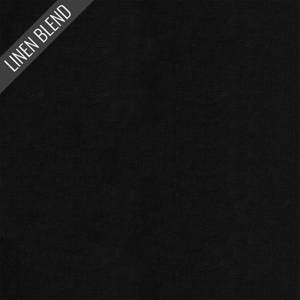 Solid Linen Blend in Black | Cortina Linen Cotton | Lumin