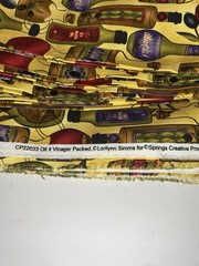 Lorilynn Simms for Creative Springs Oil & Vinegar Bottles Italian 6-3/4 yds 45w