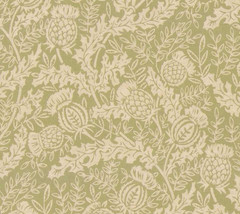 MULBERRY CURTAIN/UPHOLSTERY FABRIC DESIGN Moorland 9.4 METRES GREEN 100% COTTON