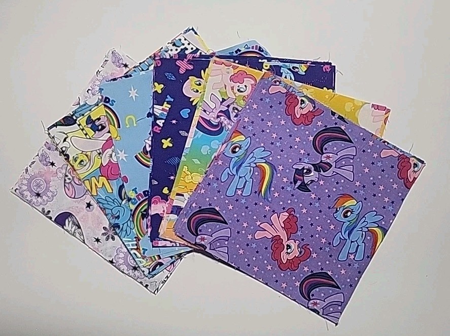 37 Precut My Little Pony Quilt Squares 8.5 X 8.5 Mixed Characters and Colors New
