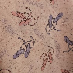 Fabric Traditions 1999 ~ Ballerina Slippers ~ Pink & Purple ~ 3 1/2 Yards