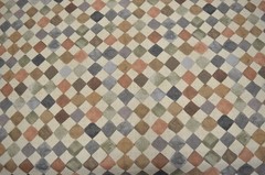 Izmir Sienna Multicolored Harlequin Check Regal Multipurpose Fabric