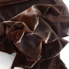 56″ x 58″ Copper Iridescent Metallic Knit Stretch Rayon Fabric Remnant
