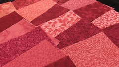 (54) 5″ Squares – Coral & Red Color Combo Charm Pack – 100% Cotton Fabric – 5782