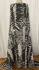 100% Cotton Batiste Black White Palm Print Fabric By The Yard 58″ Wide