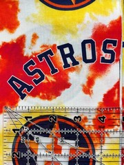 MLB HOUSTON ASTROS Large Logo 100% cotton fabric license By the HALF Yard