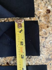 780 Black Polyester Fabric Strips 2.75” X 7.75” Quilt Squares Pieces 3” 8”
