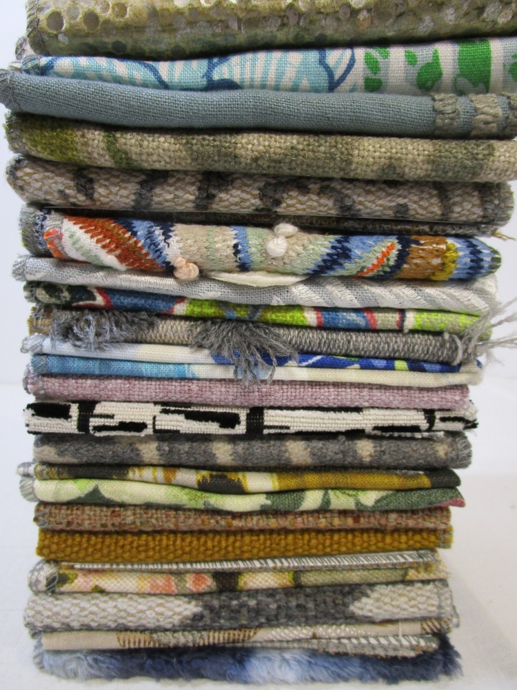 4 LBS of Gorgeous Taylor King Fabric Samples 14” X 13” Various Patterns Multicol