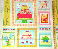 Frosted Fondant Cupcake Cup Cake Dessert Fabric Panel 23″ #7047