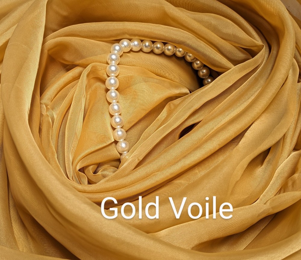 Gold sheer Voile 116″ by yard wedding party decoration backdrop Free swatch