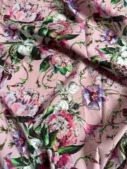 Authentic Top French designer cotton luxury Fabric. Made in Italy