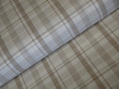 Cream & Wheat Large Bentley Plaid Cotton Homespun Quilt Home Decor Sewing Fabric