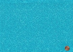 Turquoise Blue Brown CHARM PACK: 40) 5″ x 5″ Squares, 100% Cotton Fabric