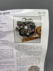 The Scarlet Thread Flower Pin Needle Cushion Fabric Quilting Kit Flowers