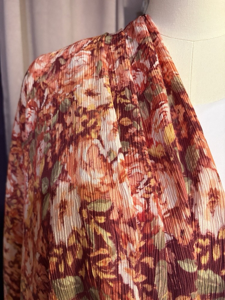 Silky Crinkle Rayon. Autumn Colors Beautiful Drape 52” Wide