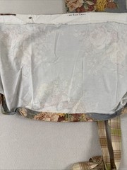 VTG Ralph Lauren Fabric Remnant Sewn On 20″x60″ Blue Floral 1990s Flannel Roses
