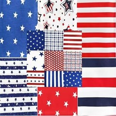 7pcs Patriotic American Flag Strips Decoration Cotton DIY Craft Sewing 16×20″