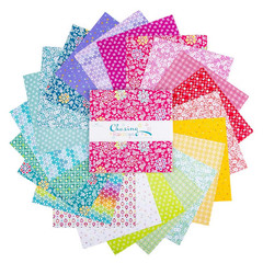 Chasing Rainbows Layer Cake 10″ Squares by Leslie Ryan for Riley Blake