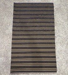 Heavy Jacquard Upholstery Fabric Striped Navy/Gold/Cream 60”x35”
