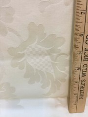 Fabric Embossed Floral Ivory Cream Shimmering 25″ Wide x 75″ Long Crafts Sewing
