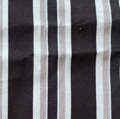 Waverly Inspirations Fabric Remnant Striped Black/Brown/White/Beige (45″x51″)