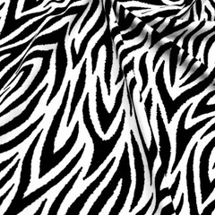 Animal Print Zebra Spandex Fabric 4-way Stretch 60″wide by the Yard for Swimwear