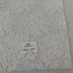 White Lace Fabric Samples 9 Pieces Unique Quality Fabrics Inc Polyester 24.75×14
