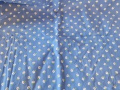 Vintage Blue White Daisy Home Decor Fabric 1+ Yd
