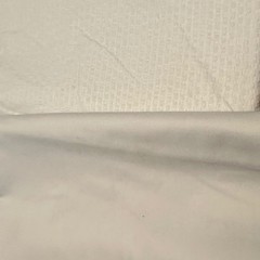 White Textured Grid Pattern Fabric Soft Home Decor Apparel Material