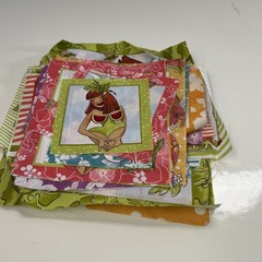 Loralie Harris Cotton Quilting Fabric Panel Cut Lot Wanna Beach Hawaii Character