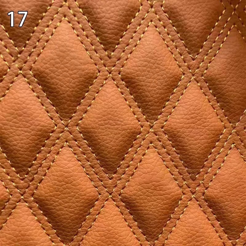 100x158cm Faux Leather Quilted PVC Fabric Car Interior Upholstery Mat