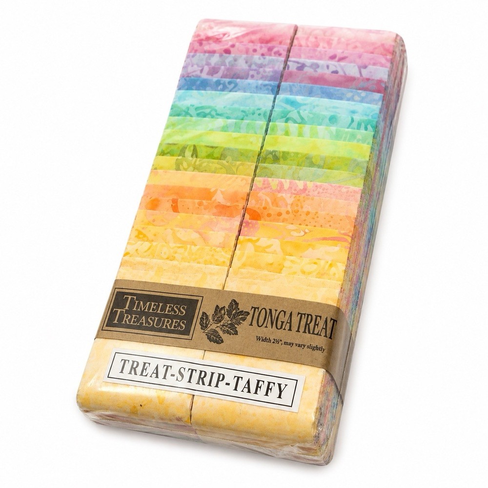 Timeless Treasures Tonga Treat Taffy Jelly Roll OOP 2.5” Strip Pack 40 Precuts