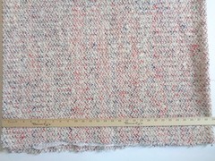 Bouclé Fabric 2 Yard Piece 58″ Width Remnant Red White Blue Boucle Decor Jacket