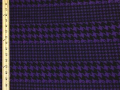 Liverpool Fabric-Black Eggplant Double Size Houndstooth-LVPR356-Sold by the Yard