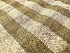100% Flax Linen Fabric Multi Color Check Yarn Dyed Medium 57″ Wide