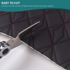 63″ Diamond Quilted Nappa Faux Leather Upholstery Fabric Foam Backed Auto DIY