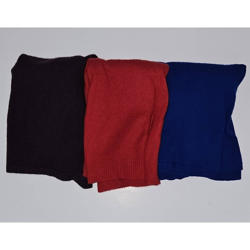 100% Cashmere Sweater Cutter Lot READ AS IS Purple Red Blue Flaws 1 lb 2 oz