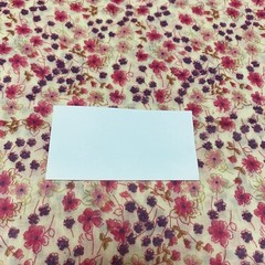 OOP Floral Flowy Lawn Fabric Purple Pink Fuchsia Green On Buttery Cream 2 Yards
