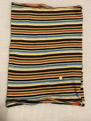 Vintage Striped Cotton T-shirt Knit Fabric-Tube form, 72” wide x 30″